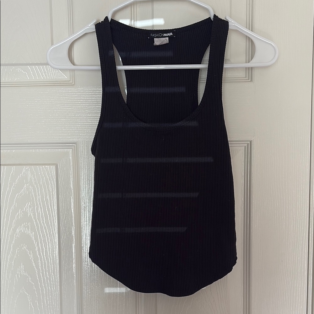 Fashion Nova Black Tank Top Racerback Style